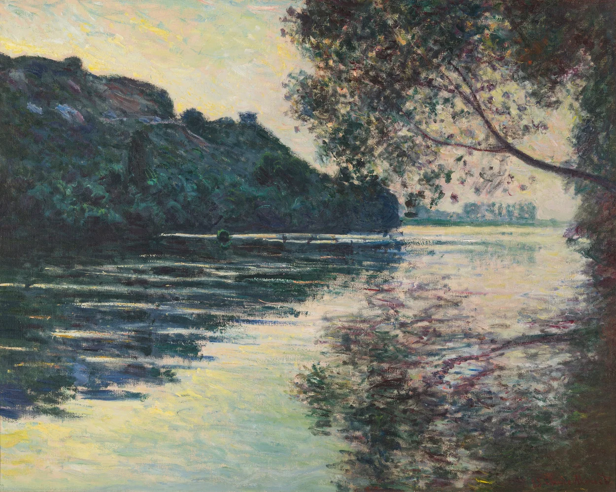 Моне «Захід сонця на Сені біля Порт-Вілле» (1883)