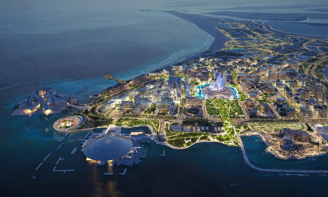 На зображенні — культурний район Саадіят (Saadiyat Cultural District) в Абу-Дабі, ОАЕ. Це штучний острів, який має стати одним із найбільших світових центрів культури Фото: Департамент культури та туризму Абу-Дабі