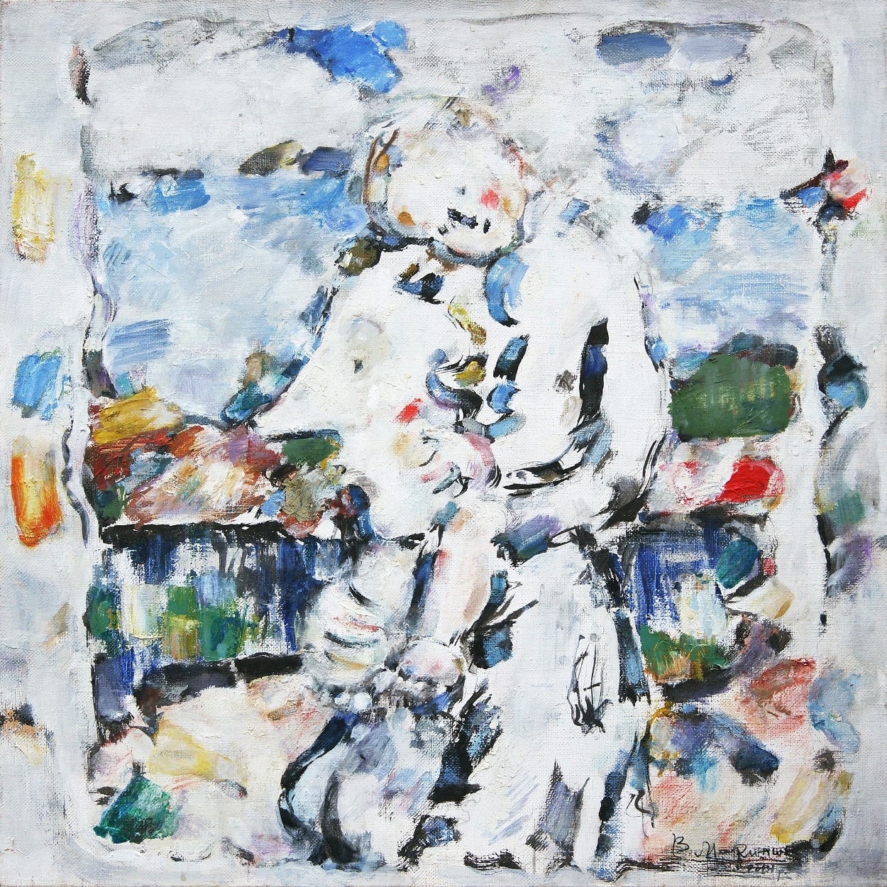 Віктор Маринюк. «На гіргошах», 72 × 71 см, полотно, олія, 2016–2017