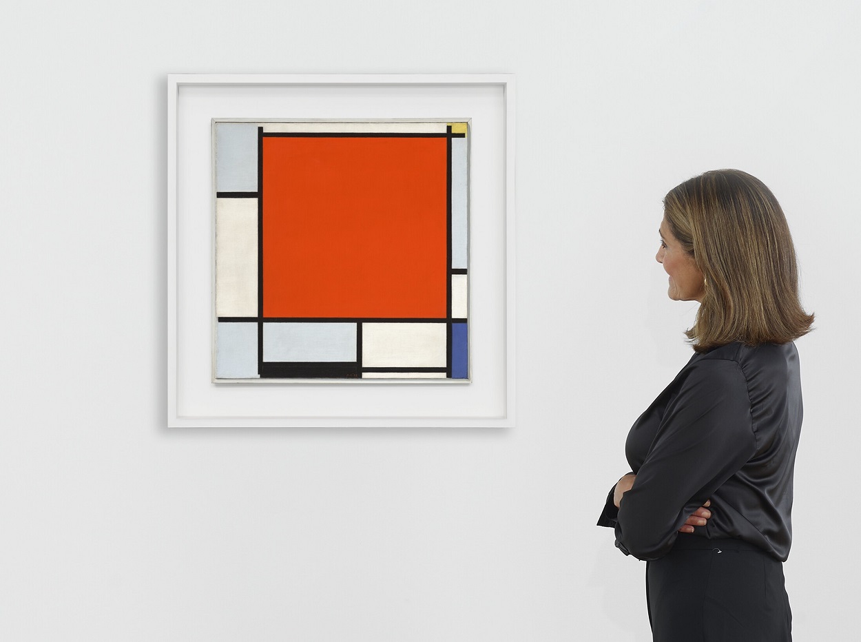 Піт Мондріан Composition With Large Red Plane, Bluish Gray, Yellow, Black and Blue (1922)