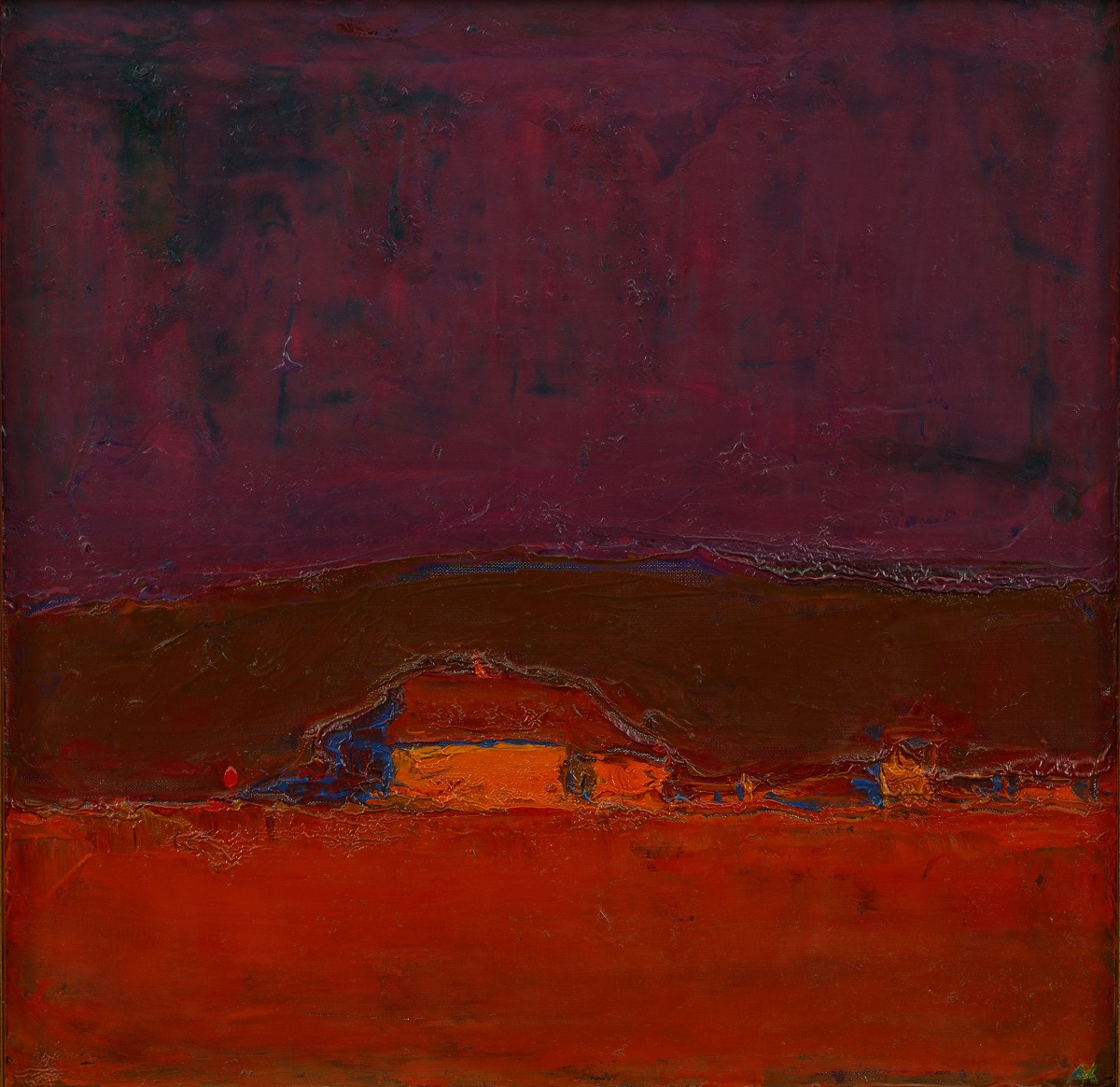 Картина Анатолія Криволапа Вечірній Пейзаж 1989